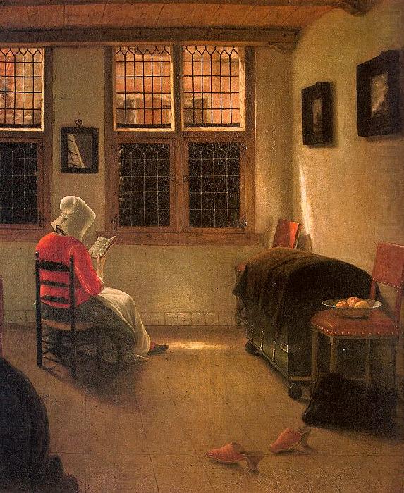 Pieter Janssens Elinga Woman Reading_l china oil painting image